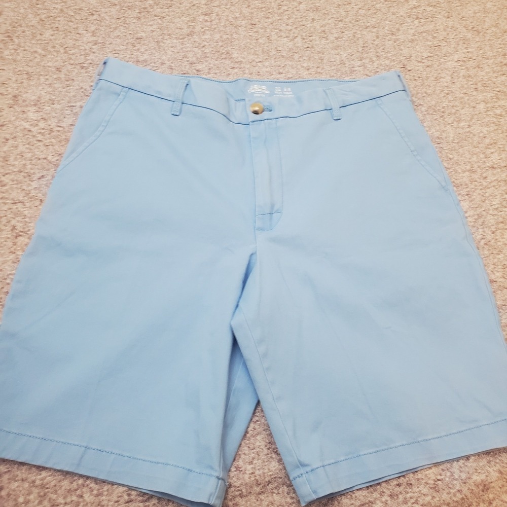 IZOD Saltwater Shorts Mens 32 Blue Chino Casual 9.5 Inseam New w/Tags - Picture 3 of 5